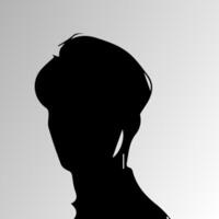 Silhouette of Very sad man alone on white background, Depressed young man vector