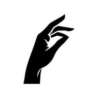 Hand icon on white background. Vector illustration.