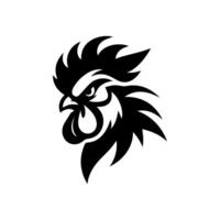 Chicken rooster mascot logo silhouette version vector