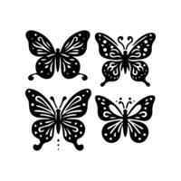 Butterfly silhouette icon. Vector Illustrations.