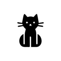 Vector isolated cat silhouette, logo, print, decorative sticker