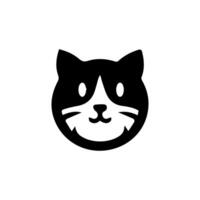Vector isolated cat silhouette, logo, print, decorative sticker
