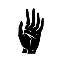 Hand icon on white background. Vector illustration.