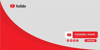 Youtube Channel Cover Wireframe. Youtube Banner For Design Your Channel. Youtube Channel Name Lower Third vector