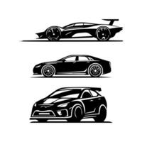 silhouette cars and on the road vehicle icon in isolated background, create by vector. vector