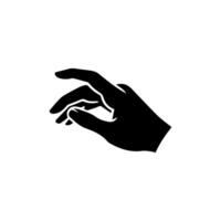 Hand icon on white background. Vector illustration.