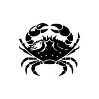 Crab silhouette. Logo. Isolated crab on white background vector