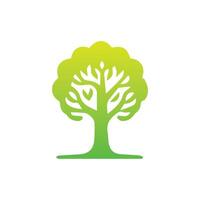 Tree icon concept of a stylized tree with leaves,  vector illustration