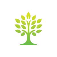 Tree icon concept of a stylized tree with leaves,  vector illustration