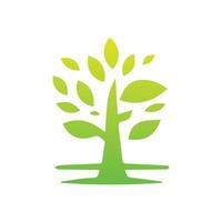 Tree icon concept of a stylized tree with leaves,  vector illustration