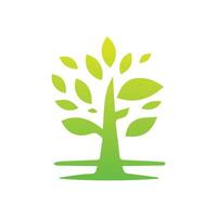 Tree icon concept of a stylized tree with leaves,  vector illustration