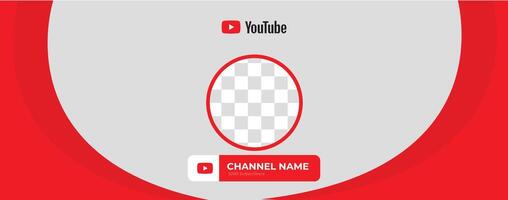 Youtube Channel Cover Wireframe. Youtube Banner For Design Your Channel. Youtube Channel Name Lower Third vector