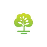 Tree icon concept of a stylized tree with leaves,  vector illustration