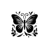 mariposa silueta icono. vector ilustraciones.