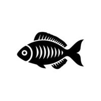 Vector aquarium fish silhouette illustration