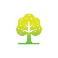 Tree icon concept of a stylized tree with leaves,  vector illustration