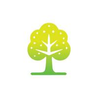 Tree icon concept of a stylized tree with leaves,  vector illustration