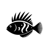 Vector aquarium fish silhouette illustration