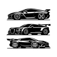 silhouette cars and on the road vehicle icon in isolated background, create by vector. vector