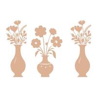 Wild flowers vector . herbaceous flowering plants, blooming flowers, subshrubs isolated on white background. Hand drawn.