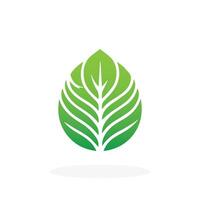 Green Leaf Icon Vector Illustrations. Landscape design, garden, Plant, nature and ecology vector logo. Ecology Happy life Logotype concept icon. Vector illustration, Graphic Design Free Vector