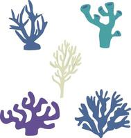 Coral Reef Underwater With Abstract Decoration. Vector Illustration