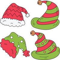 Christmas Santa Hat For New Year Celebration. Isolated Vector Icon