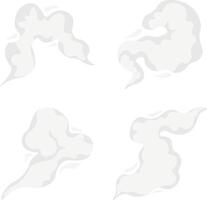 Cartoon Smoke Cloud Icons. Comic Clouds Element. Vector Illustration