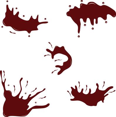 Chocolate Splash With Cartoon Design and Shapes. Vector Illustration Collection