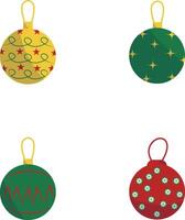 Christmas Ball Decoration. For New Year Template Background. Vector Illustration