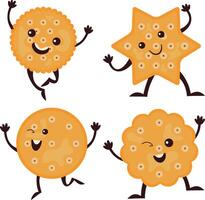 World Cookie Day Character. With Cute Cartoon Design. Vector Illustration
