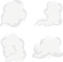 Cartoon Smoke Cloud Icons. Comic Clouds Element. Vector Illustration