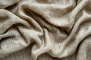 AI generated Natural linen texture as background photo
