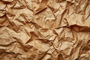 AI generated Abstract brown recycled paper texture background. Old Kraft paper box craft pattern. top view. photo