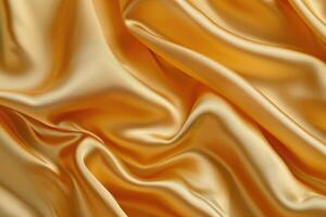 AI generated Luxurious silk satin with golden gradient for special occasions. photo