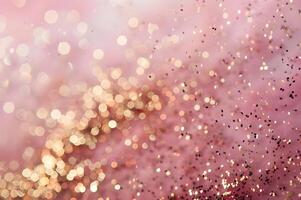 AI generated Glamorous Pink Delight Metallic Accents Background photo