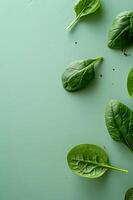 AI generated Baby spinach leaves photo