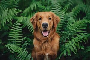 ai generado perrito deleite sencillo y hermosa bandera antecedentes foto