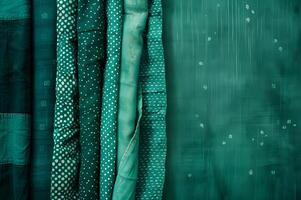 AI generated Emerald Green Pattern Mix and Match photo