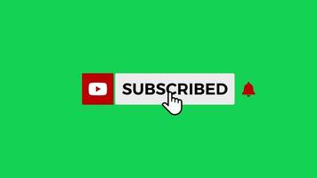 Green Screen Subscribe Button video