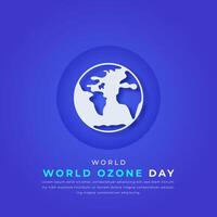 World Ozone Day Paper cut style Vector Design Illustration for Background, Poster, Banner, Advertising, Greeting Card