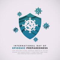 International Day of Epidemic Preparedness Paper cut style Vector Design Illustration for Background, Poster, Banner, Advertising, Greeting Card