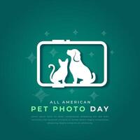 All American Pet Photo Day Paper cut style Vector Design Illustration for Background, Poster, Banner, Advertising, Greeting Card