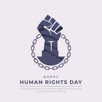 Human Rights Day Paper cut style Vector Design Illustration for Background, Poster, Banner, Advertising, Greeting Card