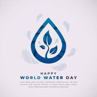 World Water Day Paper cut style Vector Design Illustration for Background, Poster, Banner, Advertising, Greeting Card