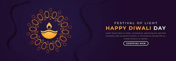 Happy Diwali Day Paper cut style Vector Design Illustration for Background, Poster, Banner, Advertising, Greeting Card