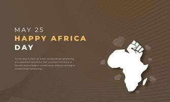 Africa Day Paper cut style Vector Design Illustration for Background, Poster, Banner, Advertising, Greeting Card