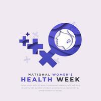 National Women's Health Week Paper cut style Vector Design Illustration for Background, Poster, Banner, Advertising, Greeting Card