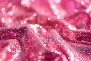 AI generated Sequin Sparkle Close-Up Pink Sequin Background photo