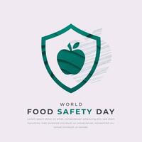 World Food Safety Day Paper cut style Vector Design Illustration for Background, Poster, Banner, Advertising, Greeting Card